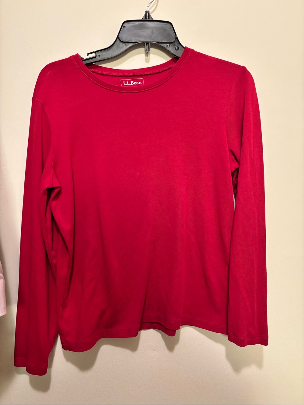L.L. Bean Long Sleeve Crewneck Tee - Bright Red